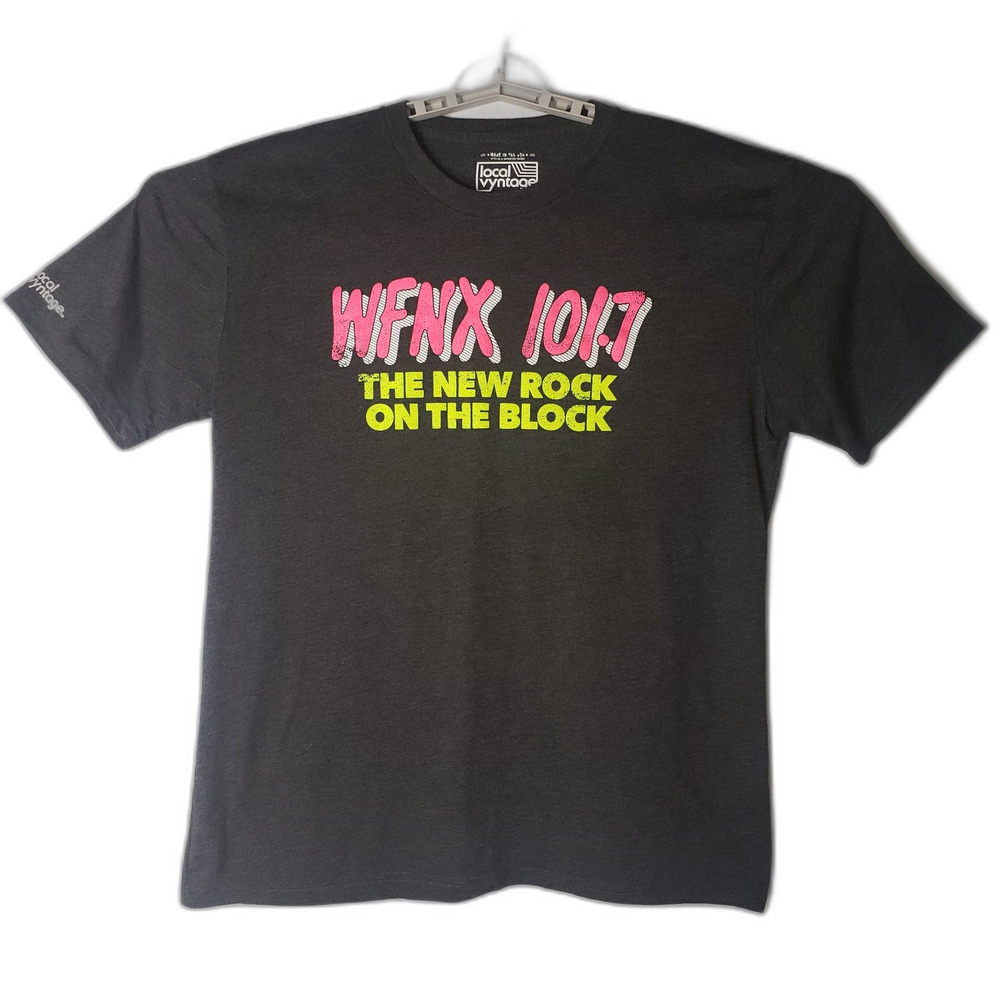 WFNX 101.7 Boston Alternative Radio Station Charcoal Gray T Shirt Unisex Size XL